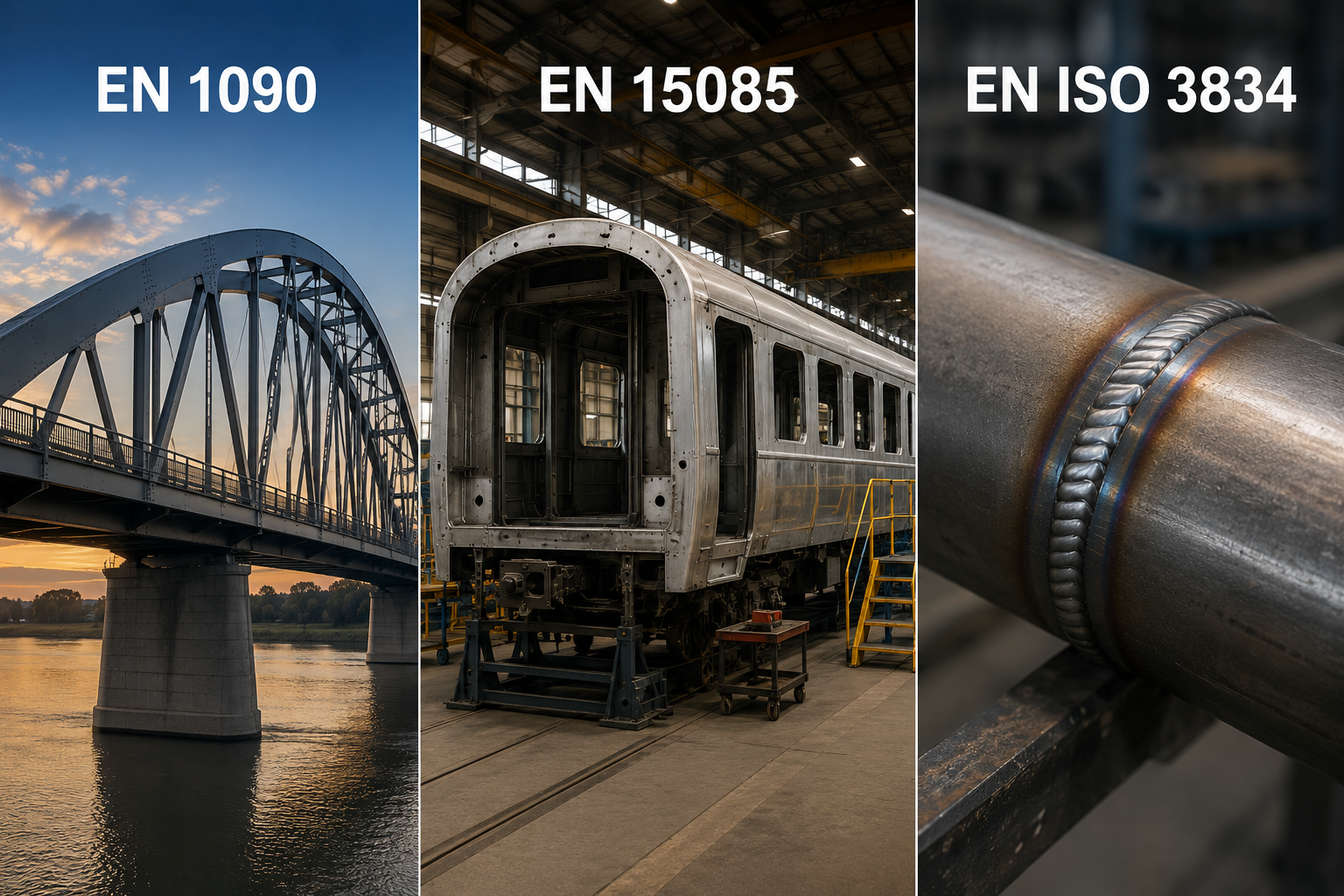 Certificazioni aziendali EN 1090, EN 15085 ed EN ISO 3834